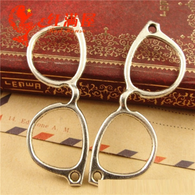 Коннектор Очки Серебро, 2шт