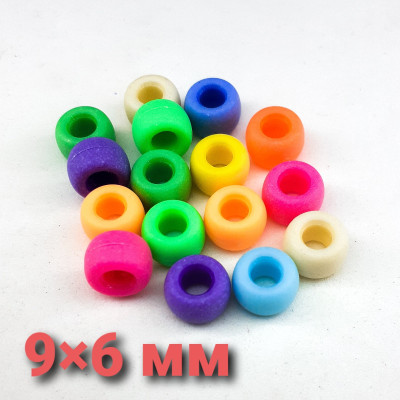 Бусины  9х6, 1 гр (4шт) МИКС