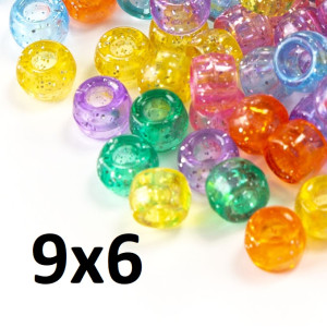 Бусины D=9х6, 1гр (3шт) МИКС #1081