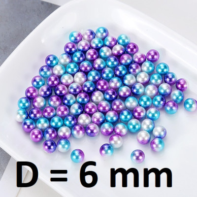 Шарики D=6мм, 1гр (9шт) Разноцветные