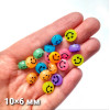 Бусины Смайлики 10х6, 1шт МИКС