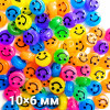 Бусины Смайлики 10х6, 1шт МИКС