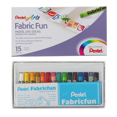 Пастель для ткани Pentel FabricFun Pastels 15цв 8/60мм