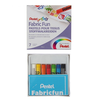 Пастель для ткани Pentel FabricFun Pastels 7 цв 8/60мм