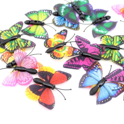 Бабочки с блестками 40мм